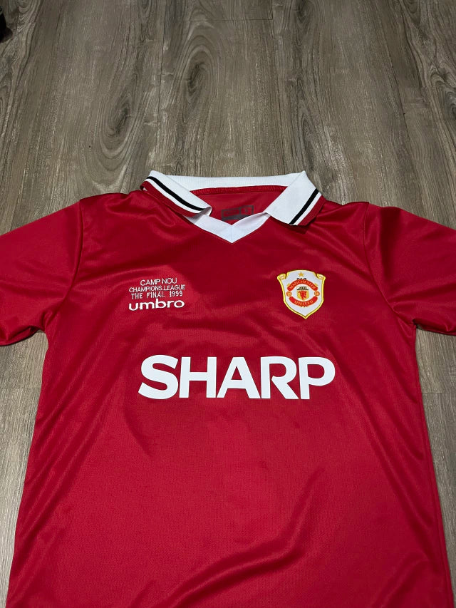 Casaca Retro Manchester United 1999 Ganador de Champions Beckham 7