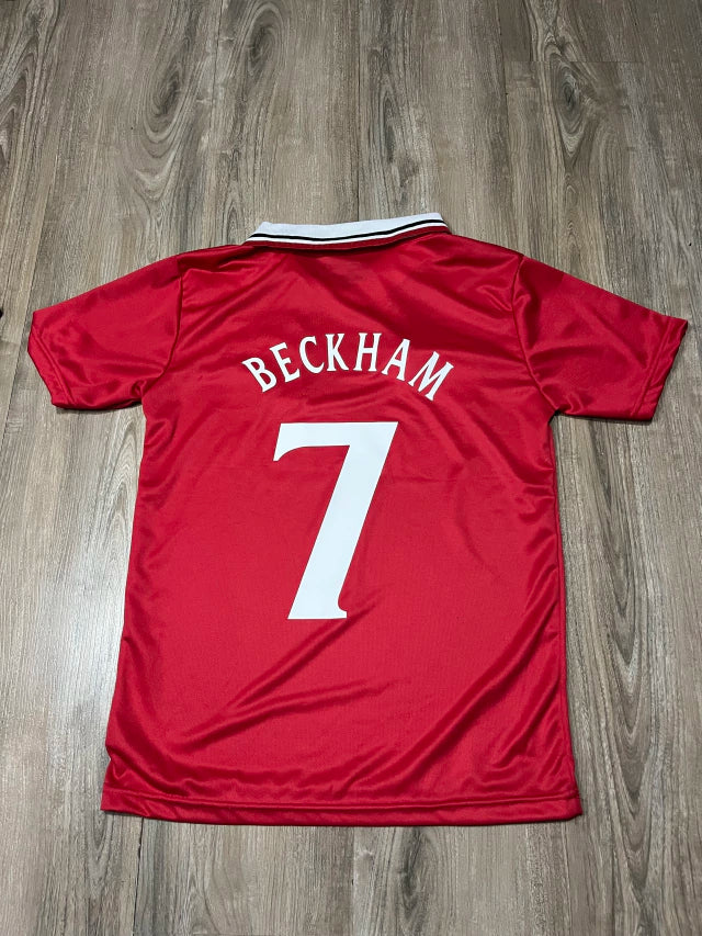 Casaca Retro Manchester United 1999 Ganador de Champions Beckham 7